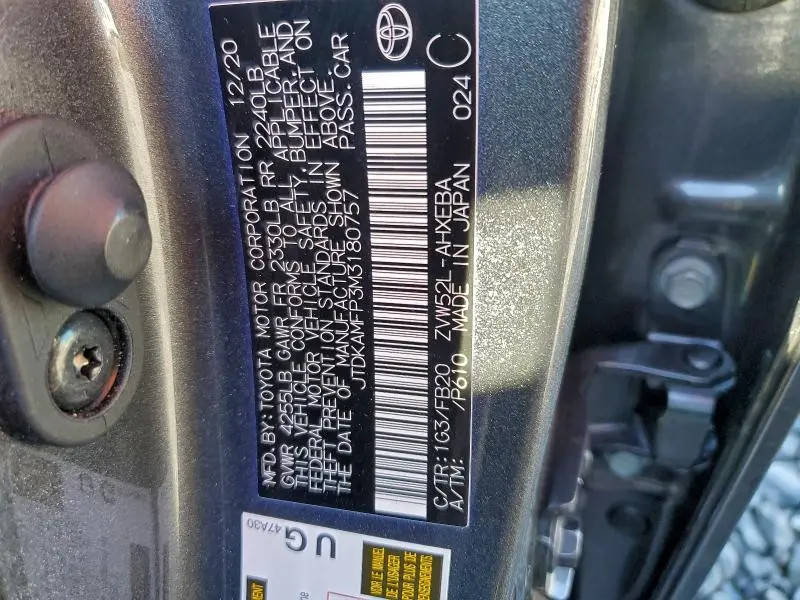 2021 TOYOTA PRIUS PRIME LE  