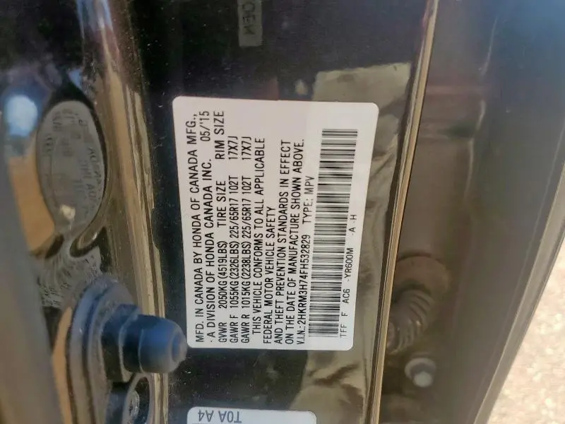 2015 HONDA CR-V EXL  