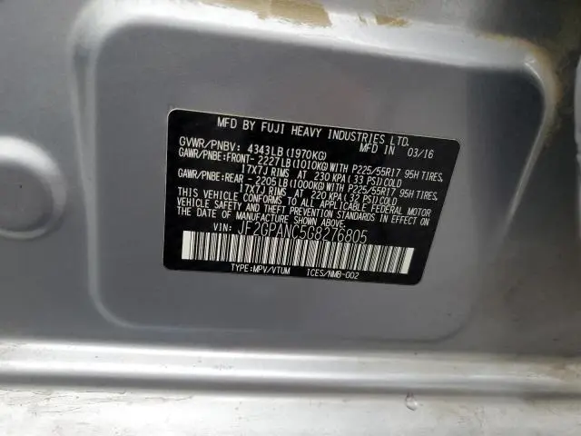 2016 SUBARU CROSSTREK LIMITED  
