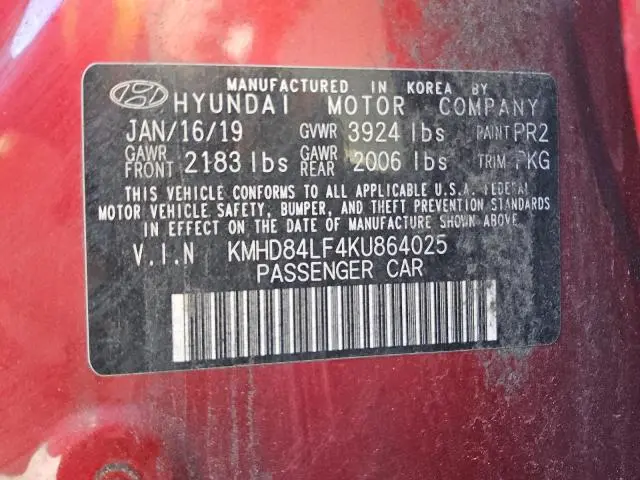 2019 HYUNDAI ELANTRA   