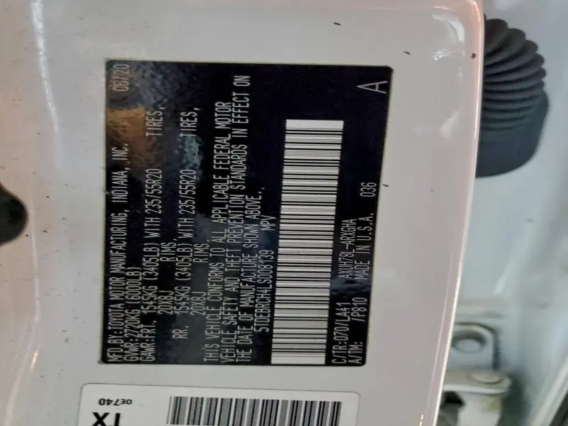 2020 TOYOTA HIGHLANDER HYBRID PLATINUM  