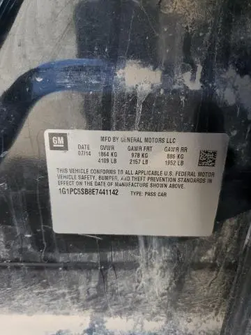 2014 CHEVROLET CRUZE LT  