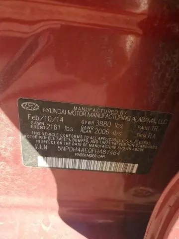 2014 HYUNDAI ELANTRA SE  