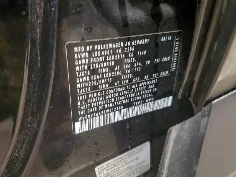 2011 VOLKSWAGEN TIGUAN S  