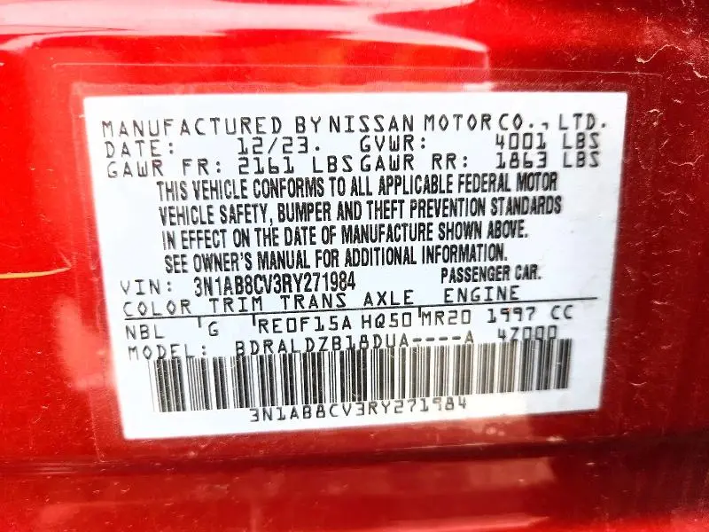 2024 NISSAN SENTRA SV  