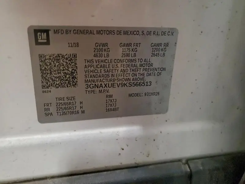 2019 CHEVROLET EQUINOX LT  