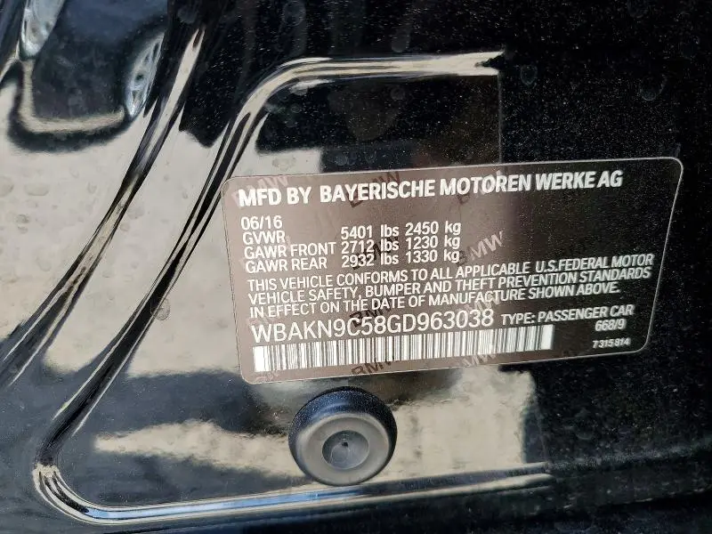 2016 BMW 550 I  