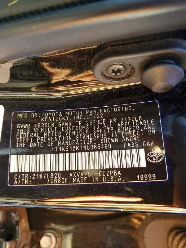 2022 TOYOTA CAMRY XSE  