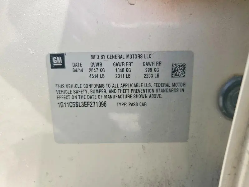 2014 CHEVROLET MALIBU 1LT  