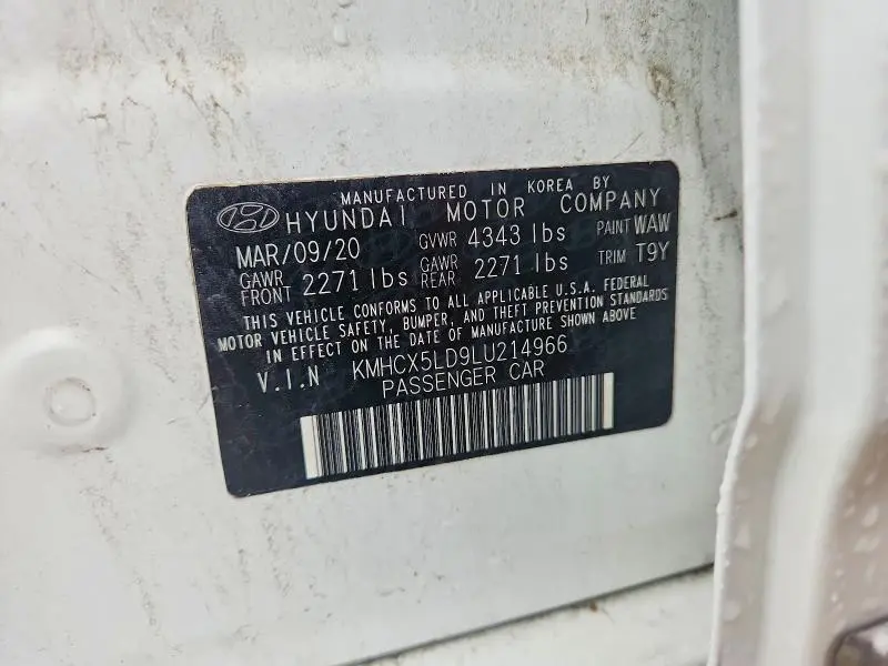 2020 HYUNDAI IONIQ LIMITED  