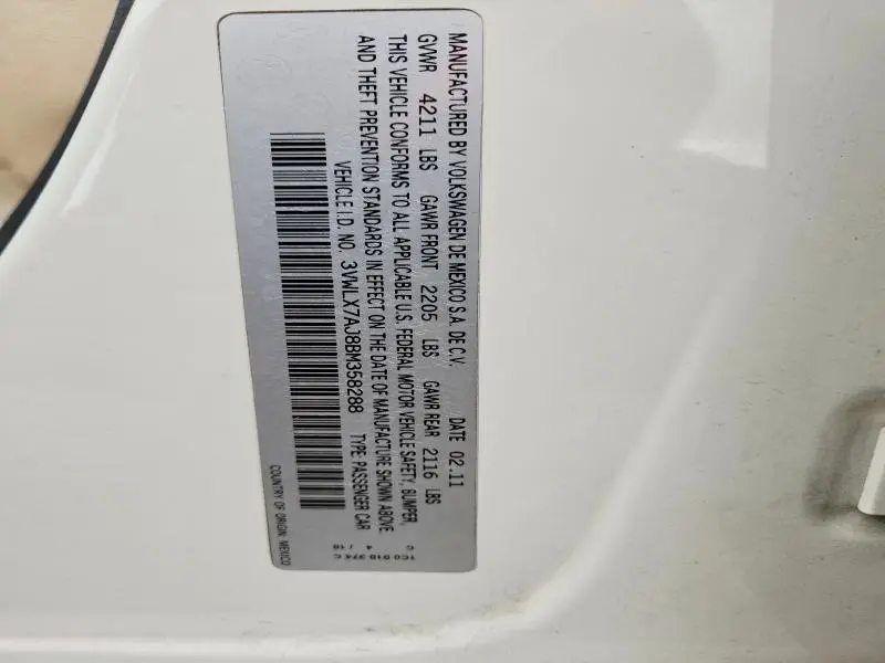 2011 VOLKSWAGEN JETTA SEL  