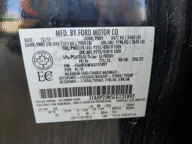 2012 FORD TAURUS LIMITED  