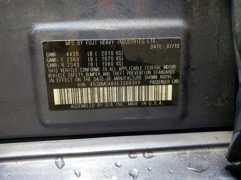 2014 SUBARU LEGACY 2.5I  