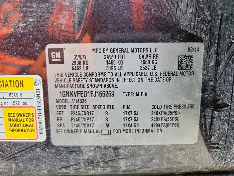 2015 CHEVROLET TRAVERSE LS  