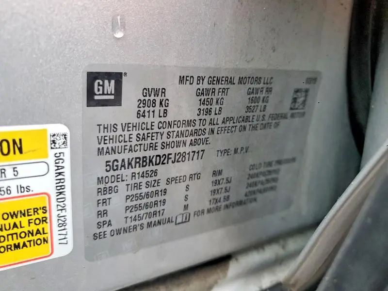 2015 BUICK ENCLAVE   