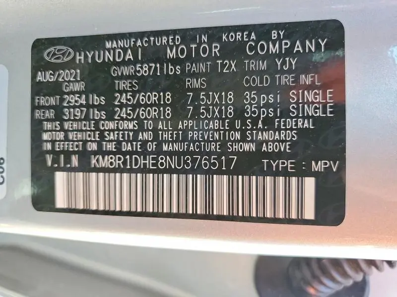 2022 HYUNDAI PALISADE SE  
