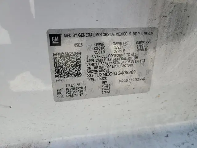 2018 GMC SIERRA K1500 SLT  