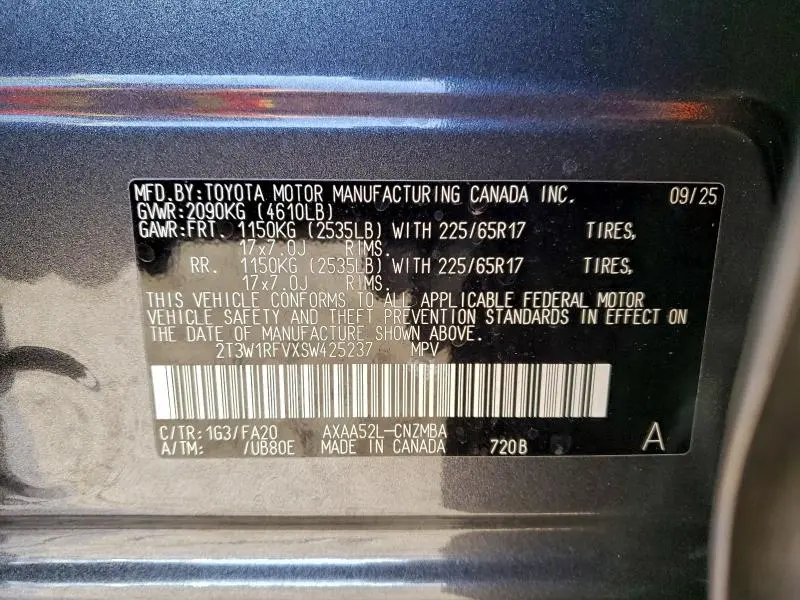 2025 TOYOTA RAV4 XLE  