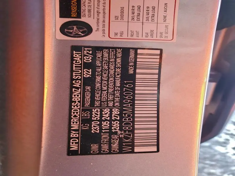 2021 MERCEDES-BENZ E 350  