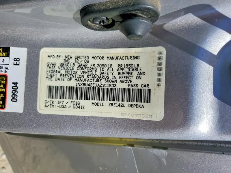 2010 TOYOTA COROLLA LE  