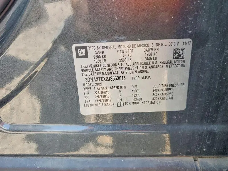 2018 CHEVROLET EQUINOX LT  