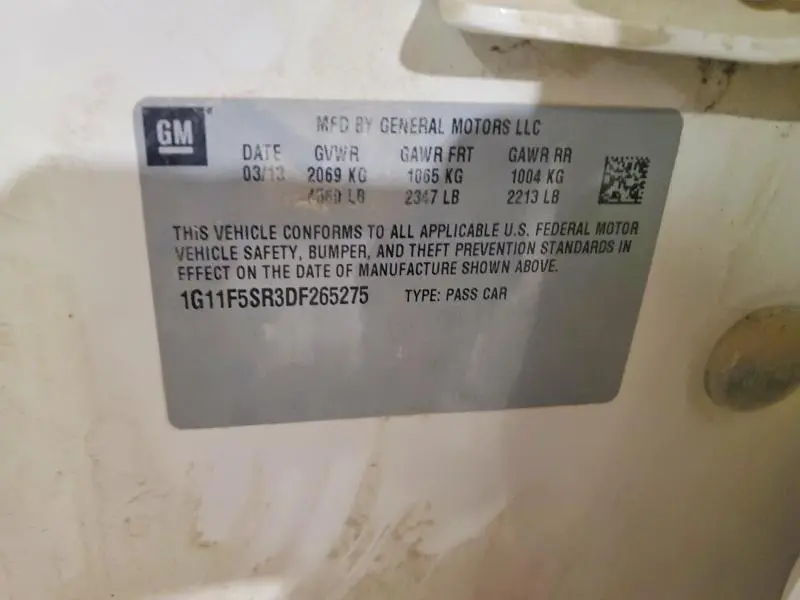 2013 CHEVROLET MALIBU 2LT  
