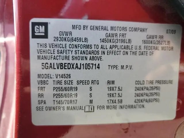 2010 BUICK ENCLAVE CXL  