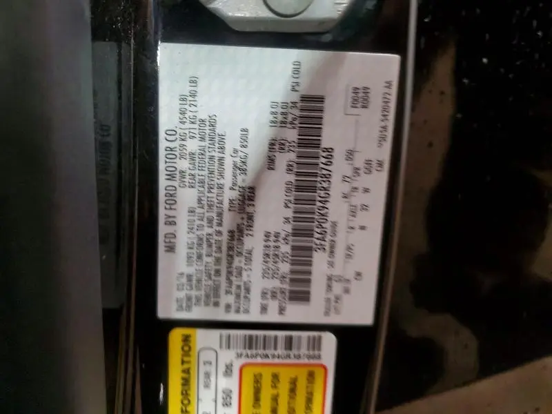 2016 FORD FUSION TITANIUM  