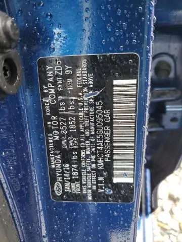 2016 HYUNDAI ACCENT SE  