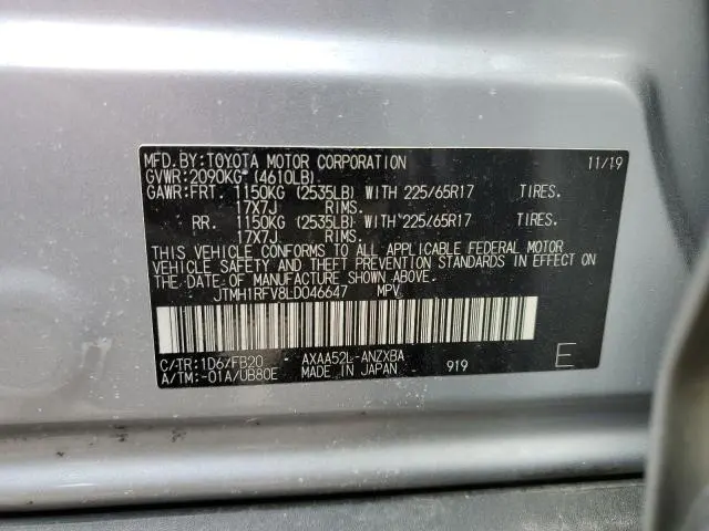 2020 TOYOTA RAV4 LE  