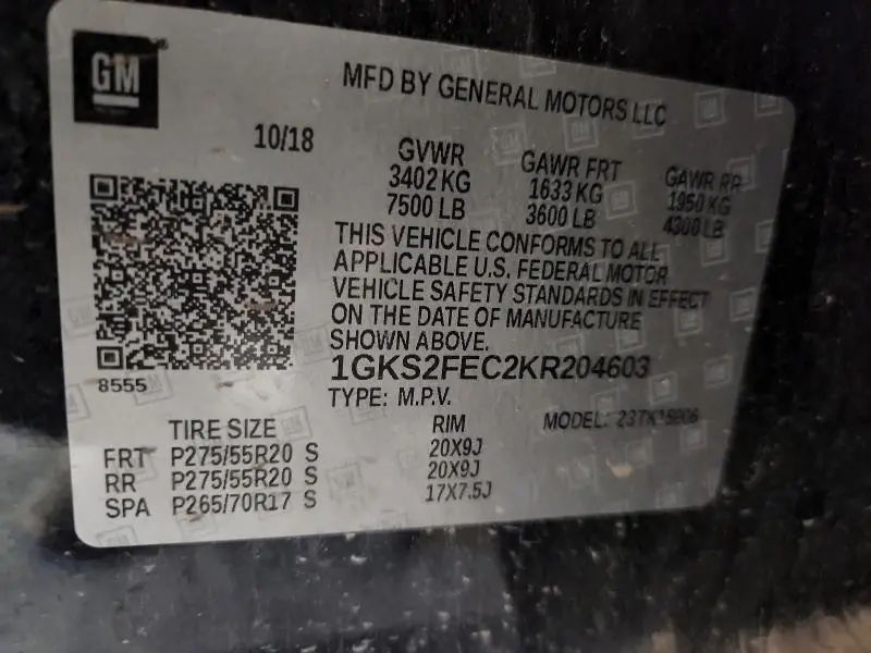 2019 GMC YUKON XL K1500 SLE  