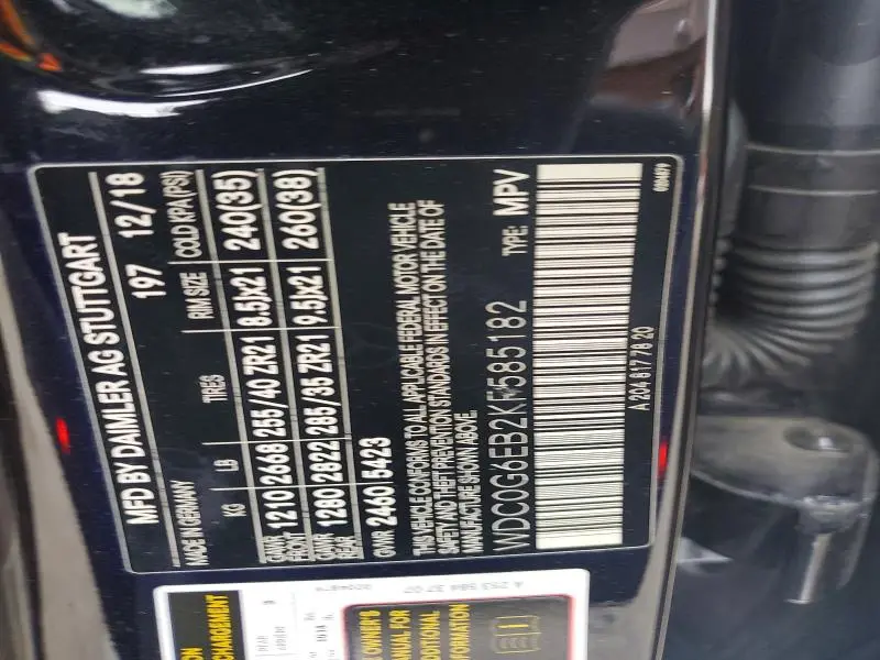 2019 MERCEDES-BENZ GLC 43 4MATIC AMG  