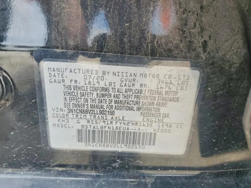 2020 NISSAN VERSA S  