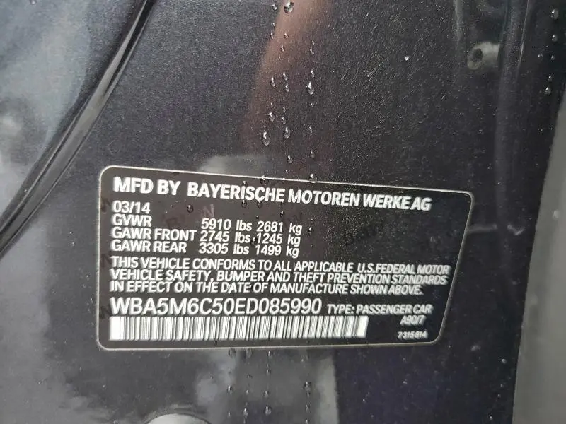 2014 BMW 550 IGT  