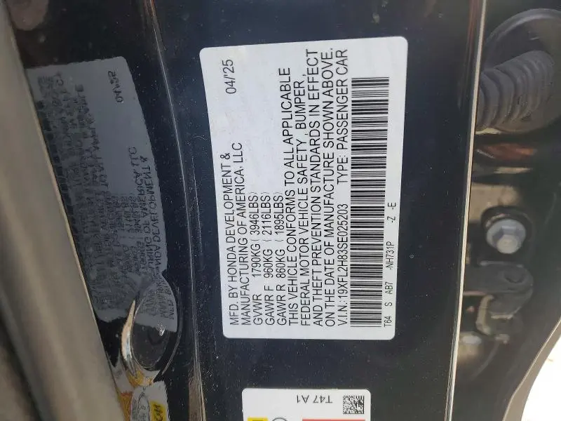 2025 HONDA CIVIC SPORT  