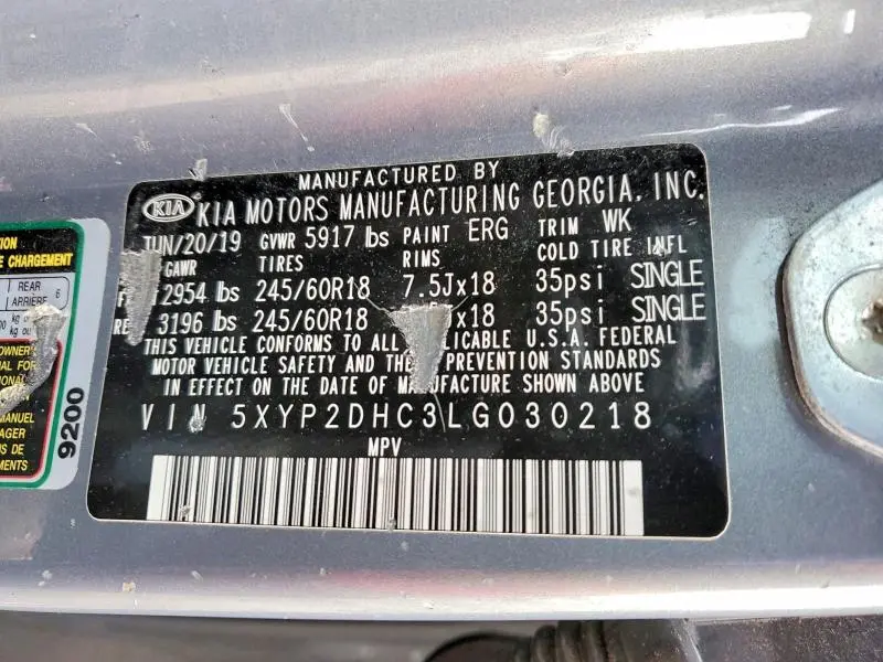 2020 KIA TELLURIDE LX  