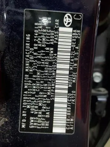 2021 TOYOTA COROLLA SE  