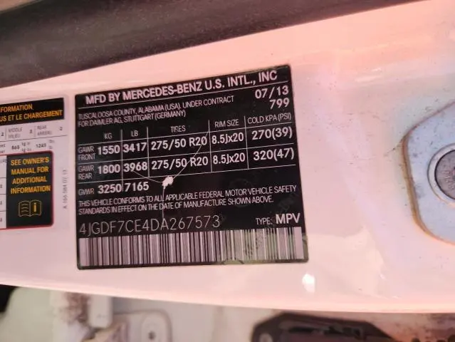 2013 MERCEDES-BENZ GL 450 4MATIC  