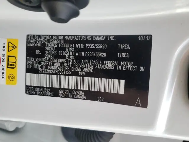 2017 LEXUS RX 350 BASE