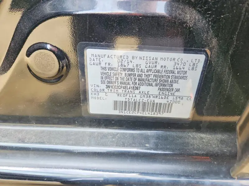 2014 NISSAN VERSA NOTE S PLUS  