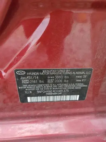 2014 HYUNDAI ELANTRA SE  