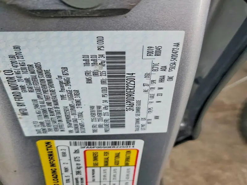 2014 FORD FUSION TITANIUM  