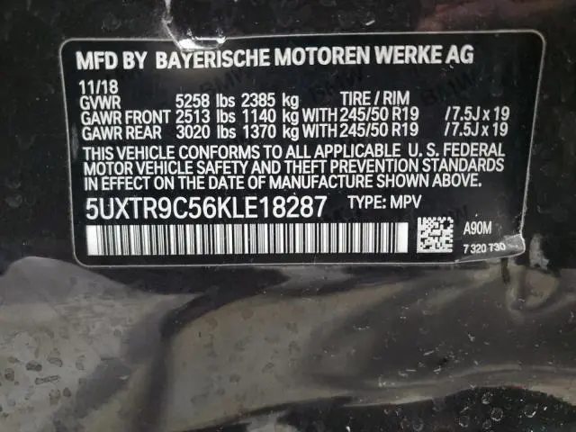 2019 BMW X3 XDRIVE30I  