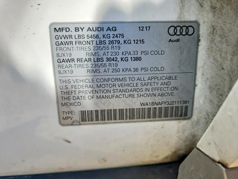 2018 AUDI Q5 PREMIUM PLUS  