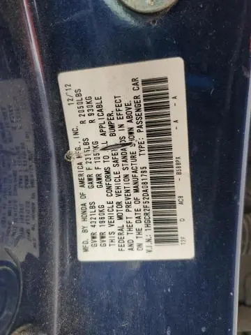 2013 HONDA ACCORD SPORT  