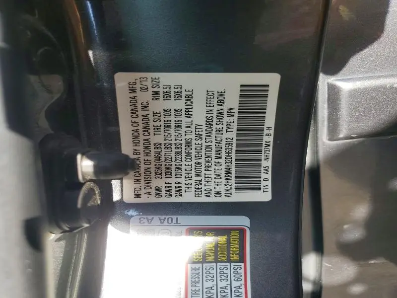 2013 HONDA CR-V LX  