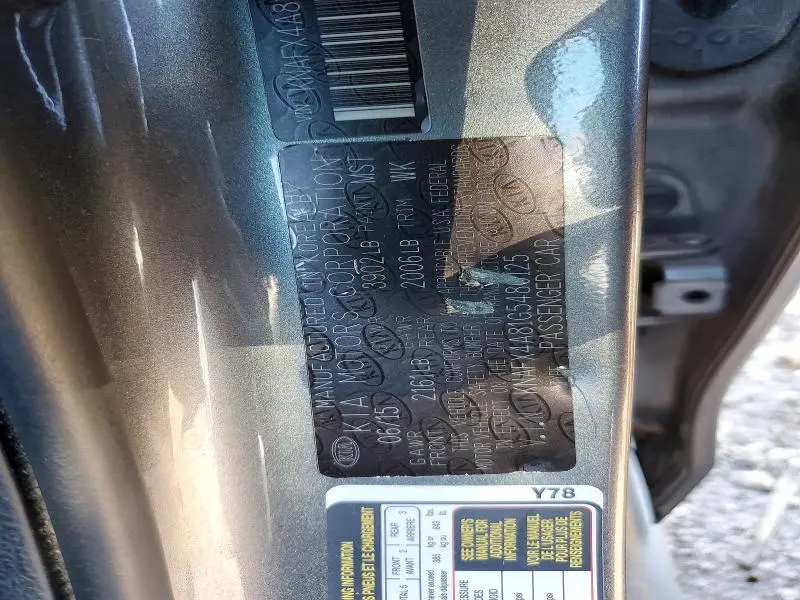2016 KIA FORTE EX  