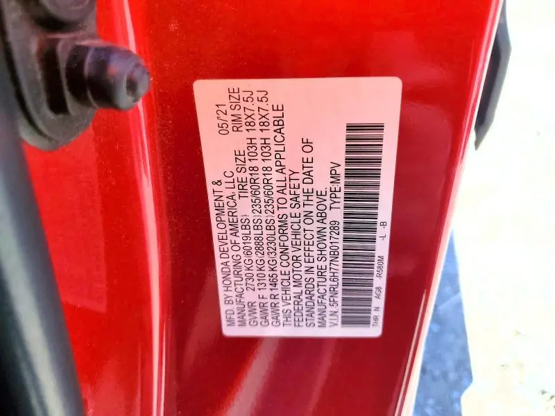 2022 HONDA ODYSSEY EXL  