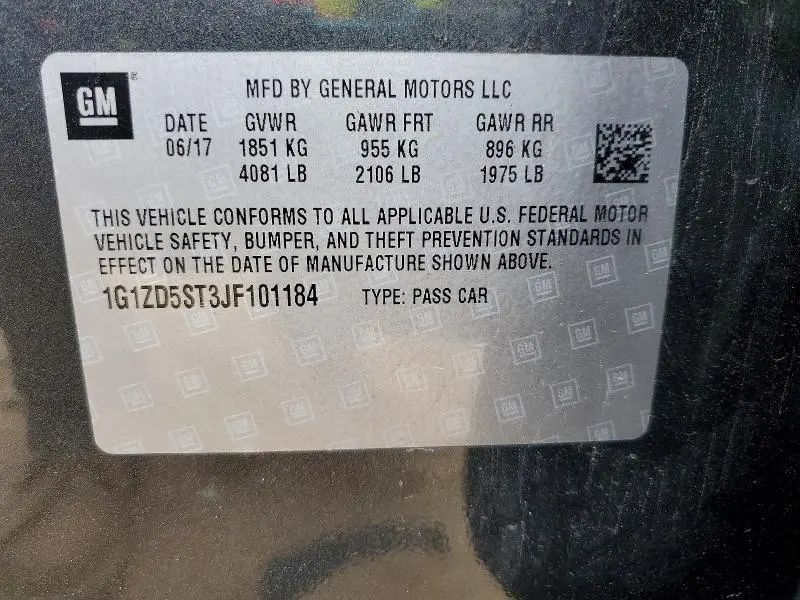2018 CHEVROLET MALIBU LT  