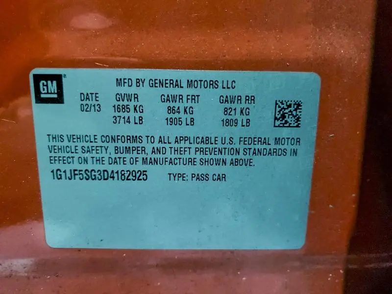 2013 CHEVROLET SONIC LTZ  